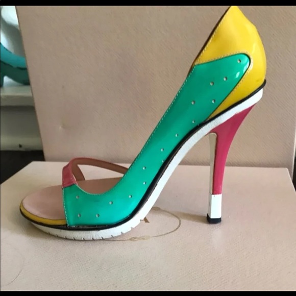 Giuseppe Zanotti Shoes - Giuseppe Zanotti Colorblock Patent Heels